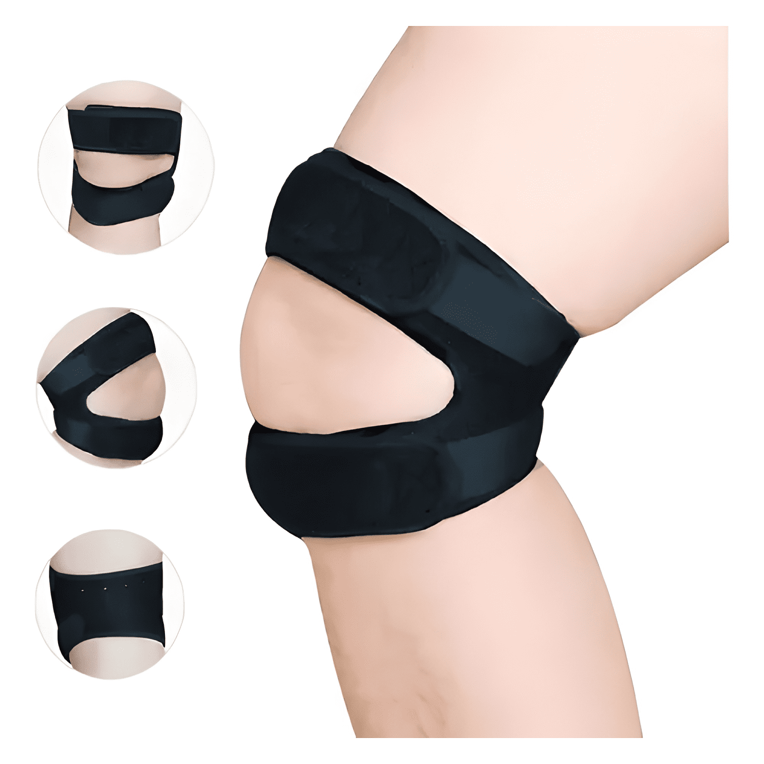 Pack x2 rodilleras Marin neopreno ajustable negras #1-2