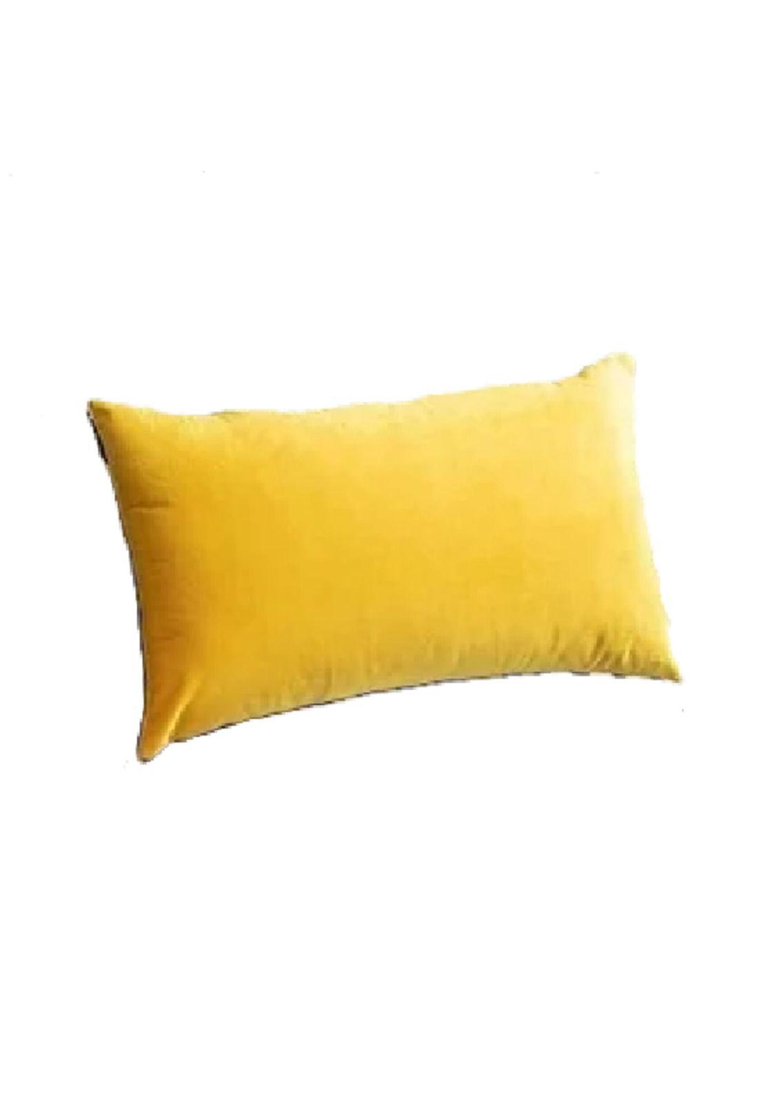 Pack de 2 Fundas Terciopelo Liso 30x50 cm Amarillo-0