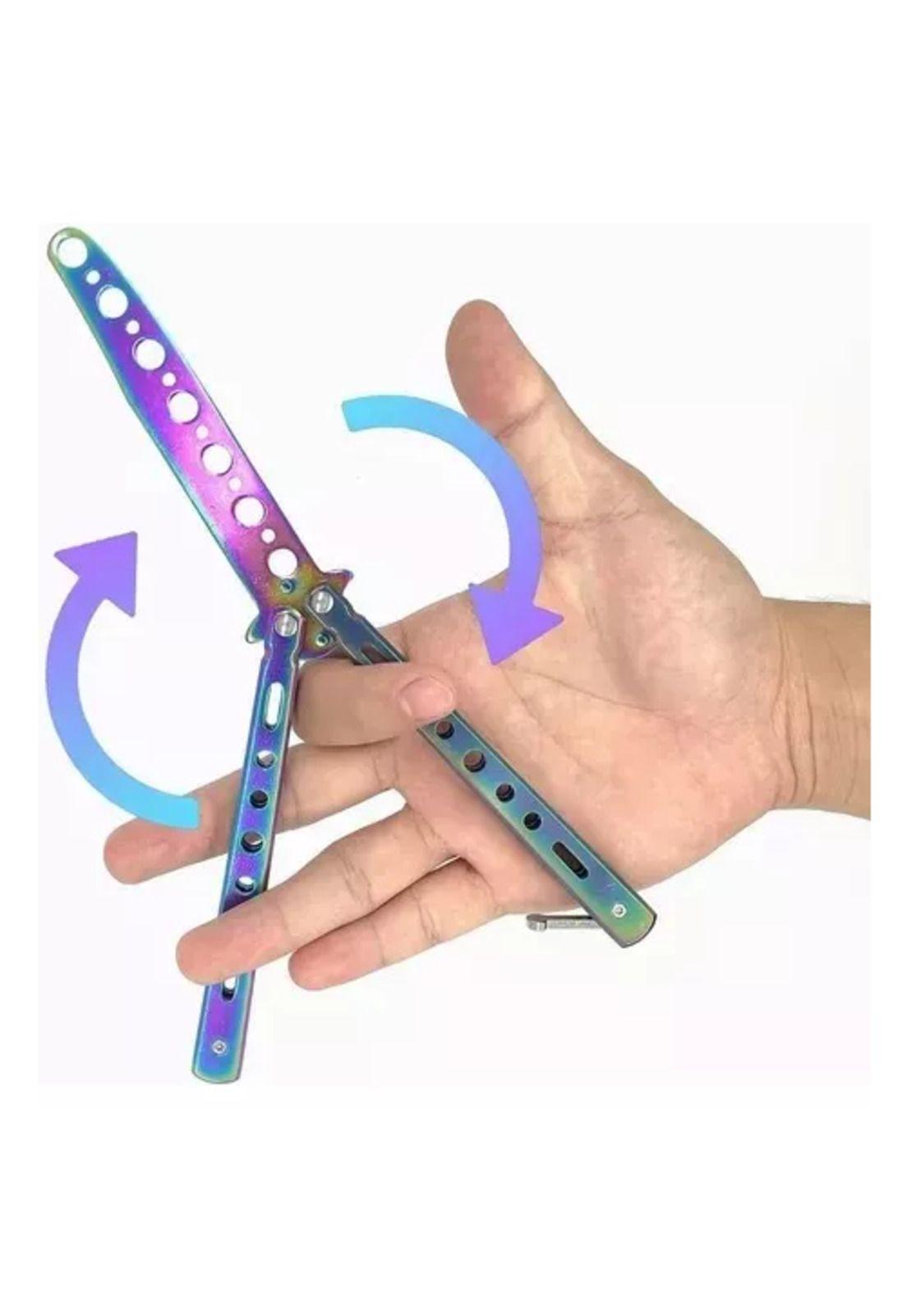 Cuchillo navaja mariposa para práctica y entrenamiento-3