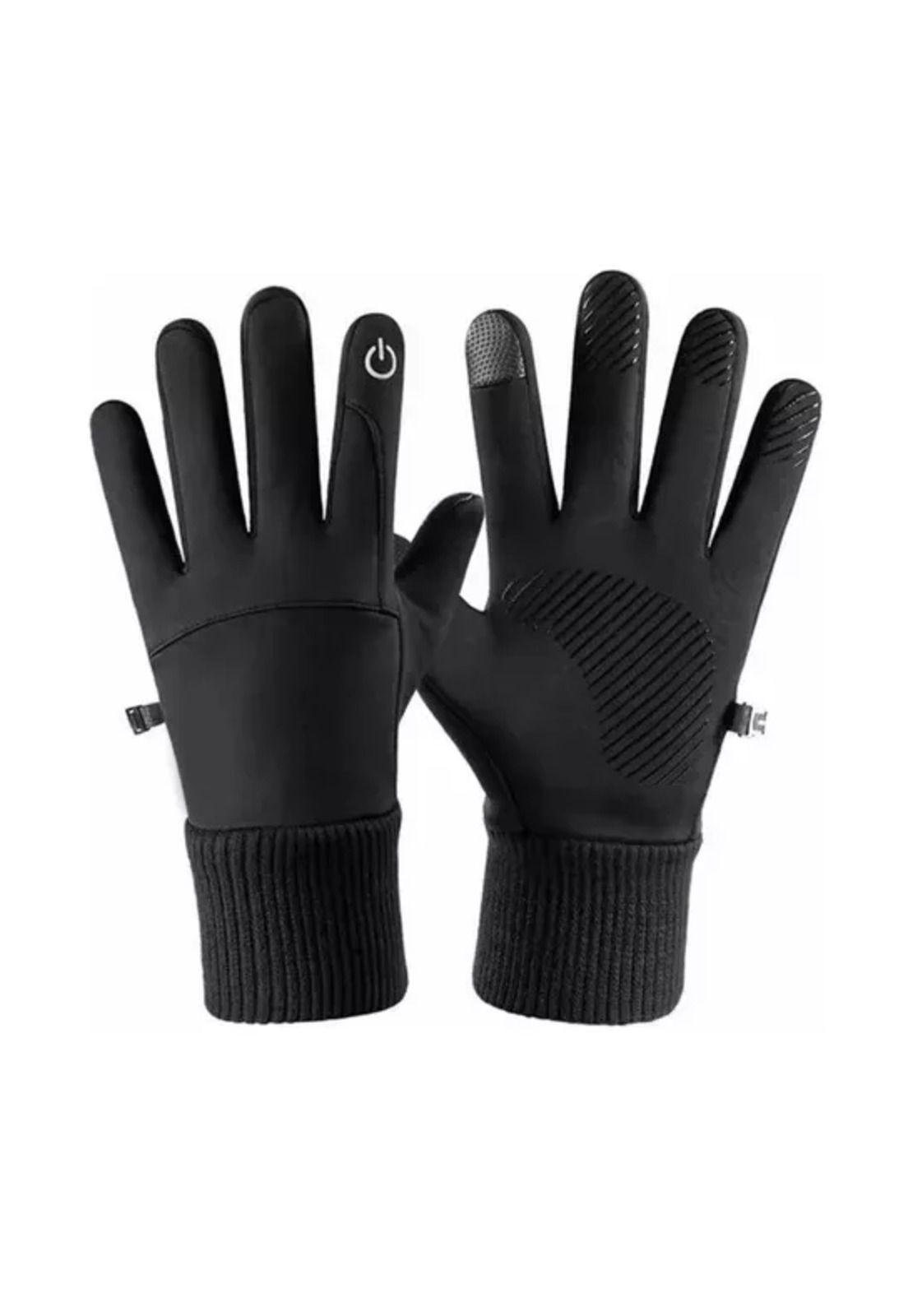 Guantes impermeables térmicos de moto talla XL, color negro-0