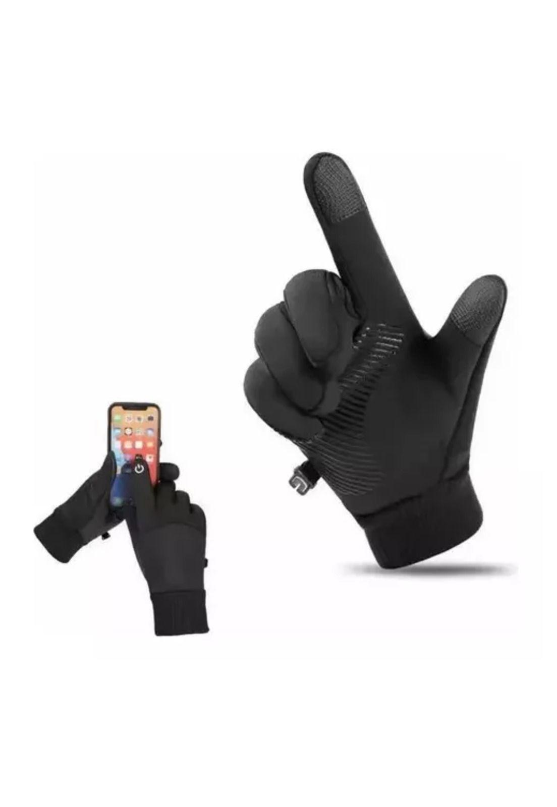 Guantes impermeables térmicos de moto talla XL, color negro-1