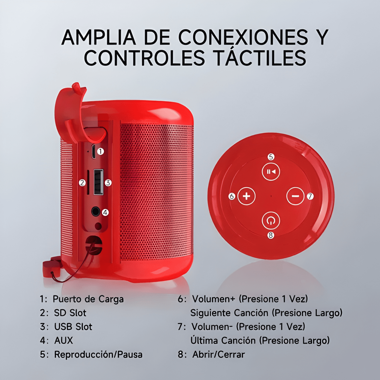Mini bocina portátil bluetooth inalámbrica altavoz estéreo-3
