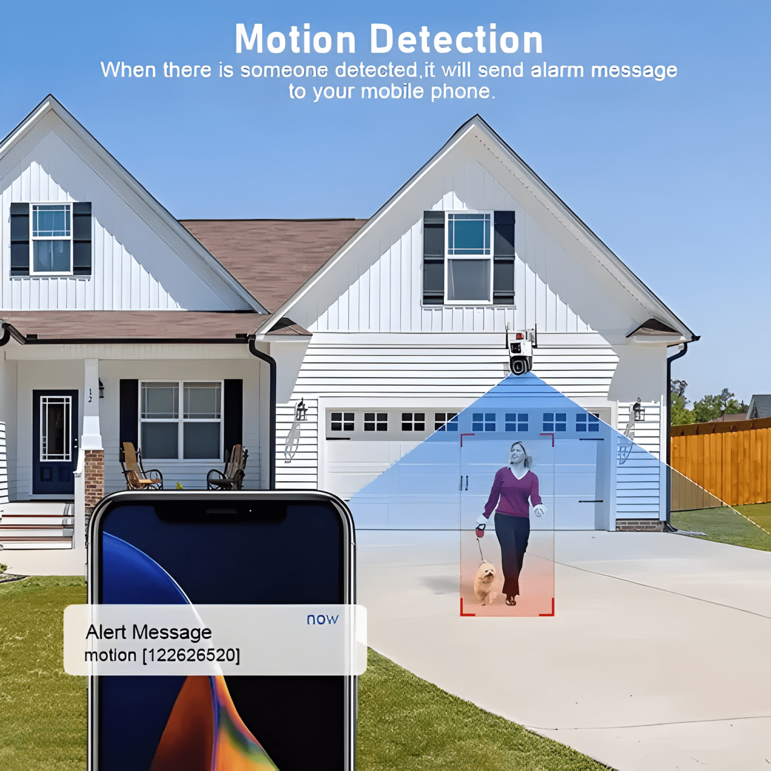 Camara Exterior Seguridad Doble Vision Ip Wifi Baliza Roja-2