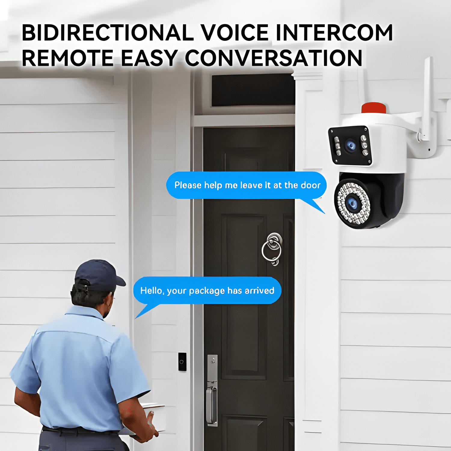 Camara Exterior Seguridad Doble Vision Ip Wifi Baliza Roja-4