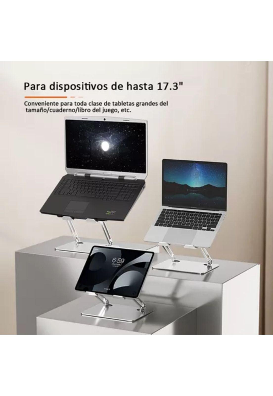 Soporte portátil aluminio plegable soporta hasta 40kg negro-4