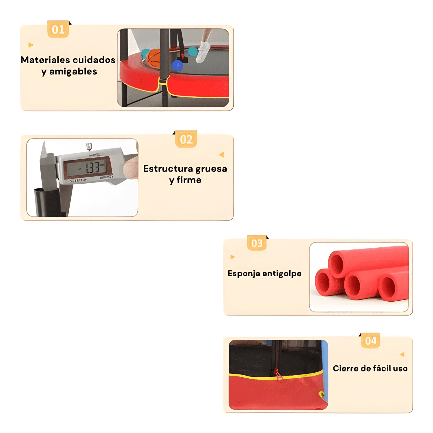 Cama elástica de diseño alto Ifree 140 cm-2