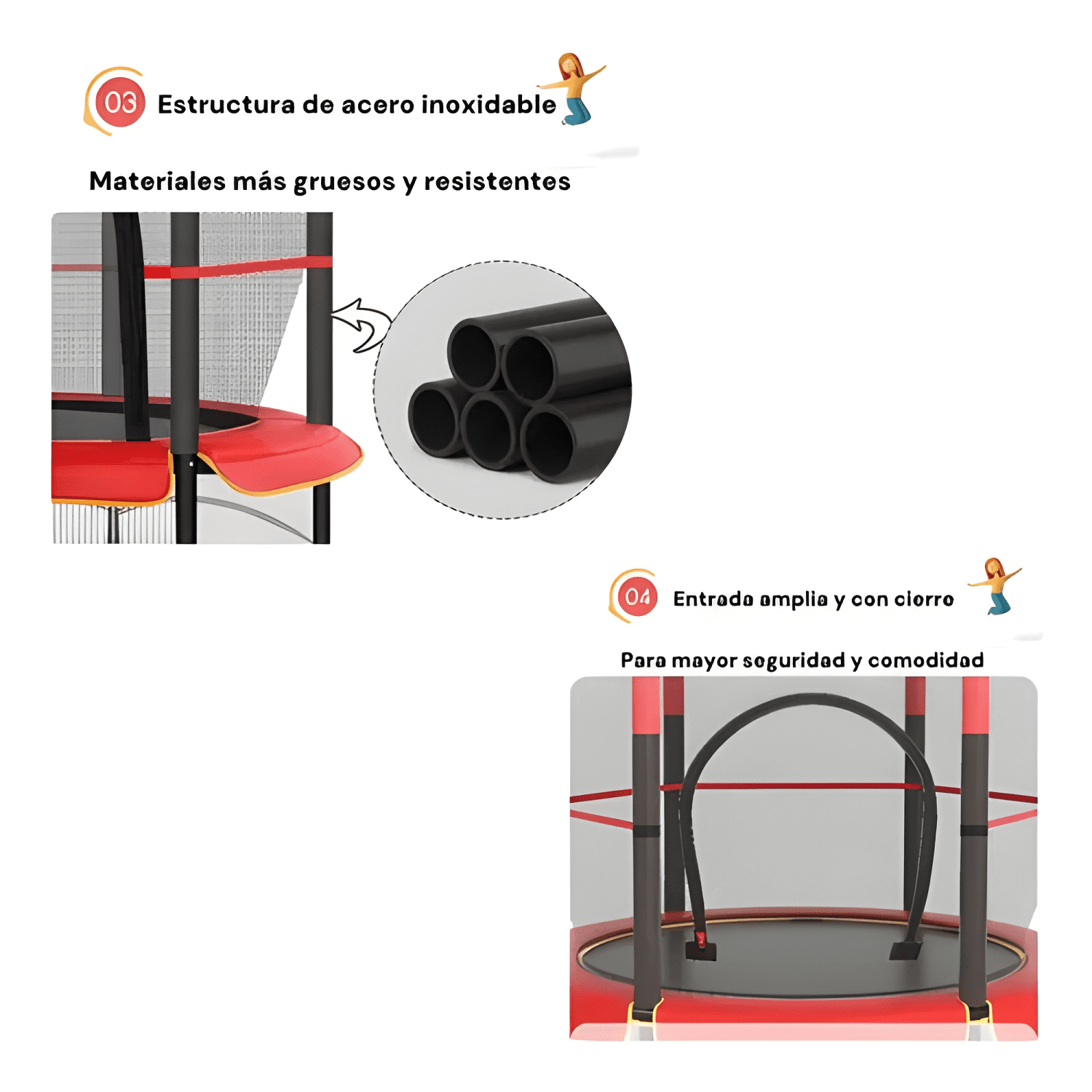 Cama elástica de diseño alto Ifree 140 cm-3