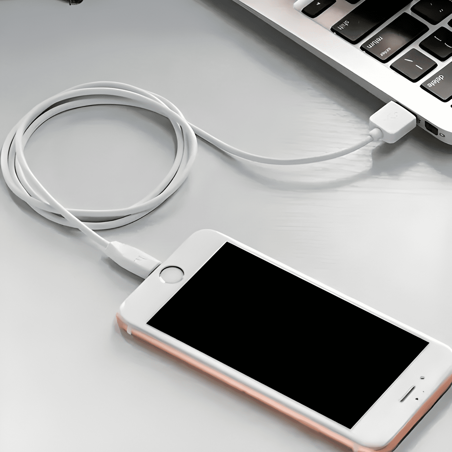 Cable USB a IP hoco x1 carga rápida y durabilidad Blanco-4
