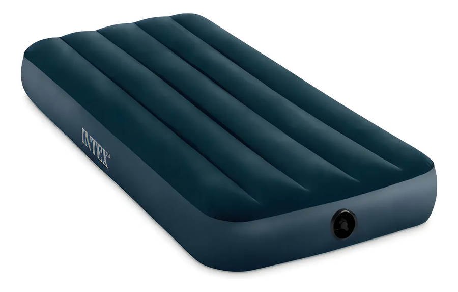 Colchon Inflable Uno 1 Plaza Dura Beam Standar Camping Intex Color Azul-0