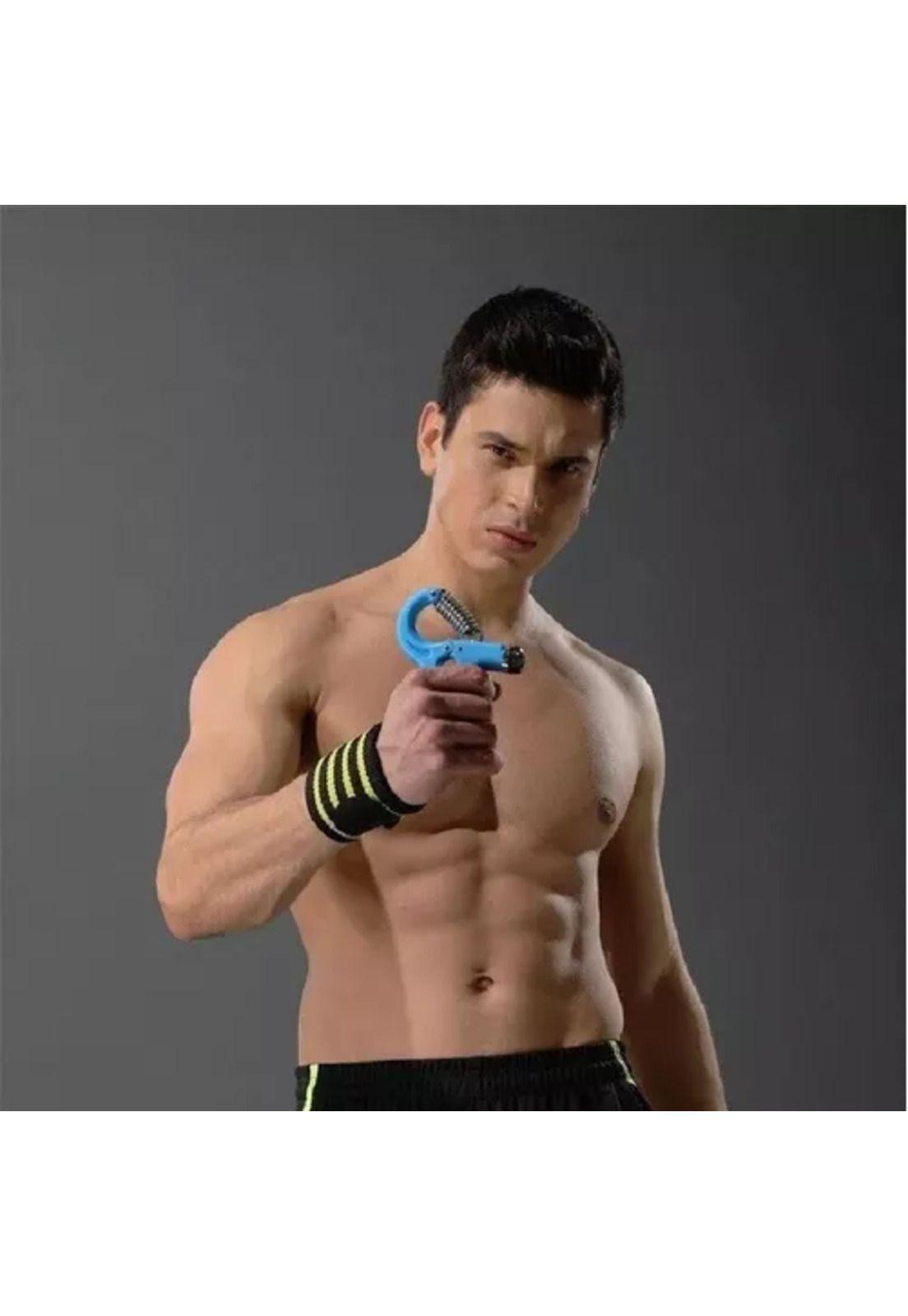 Hand grip ejercitador con contador, 60-10 kg, 60-5 kg, 3 colores, color celeste-4