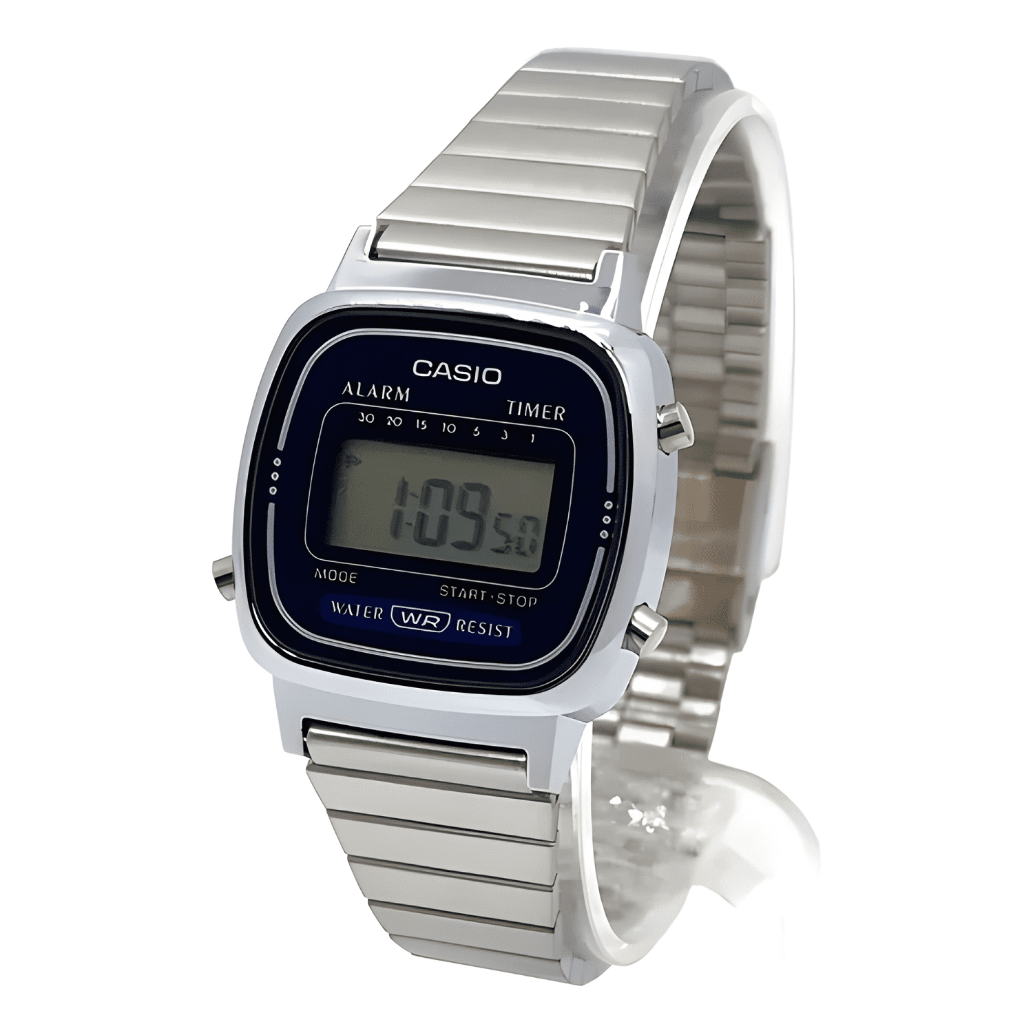 Reloj casio dama vintage la670wa-2d correa bisel Azul-3