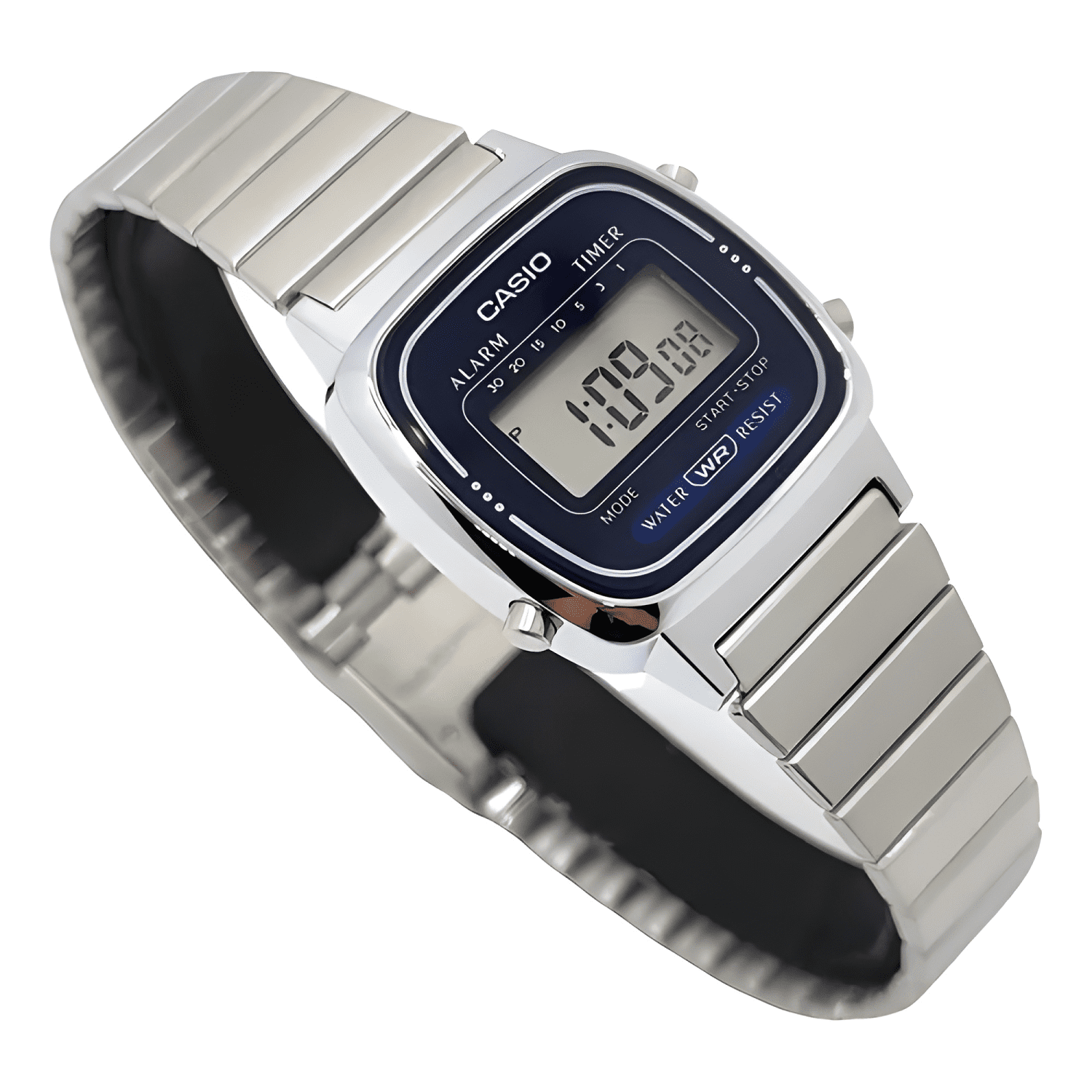 Reloj casio dama vintage la670wa-2d correa bisel Azul-4