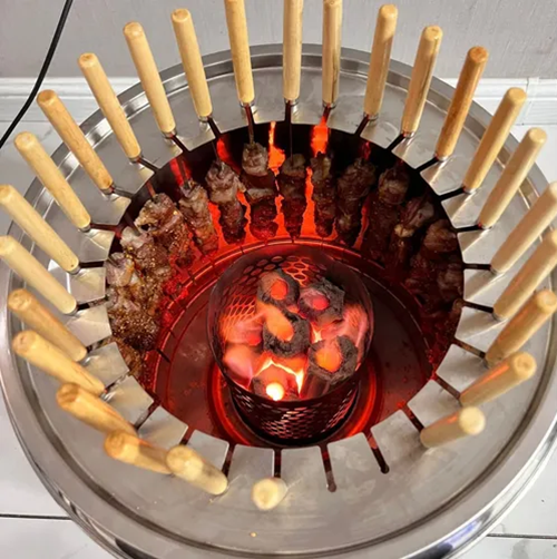 Parrilla De Carbón For Barbacoa, Estufa Colgante Sin Humo-2