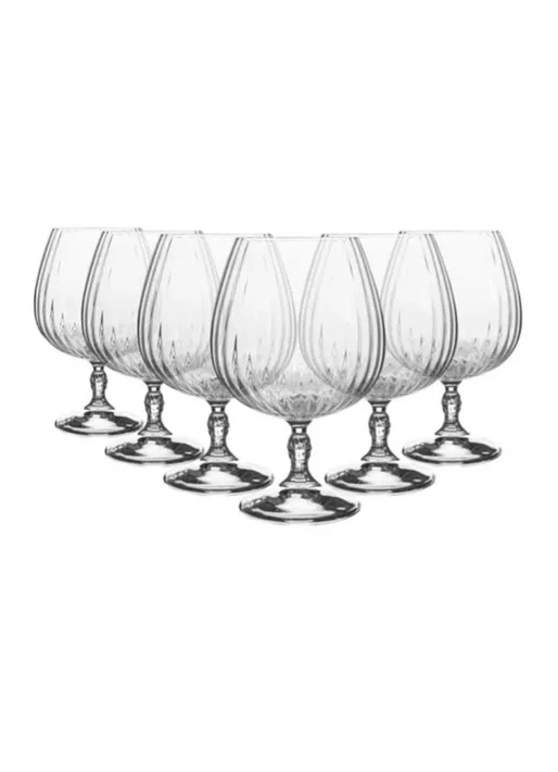 Set 6 Copas Brandy Cognac Cristal Bormioli Rocco Premium Transparente-3