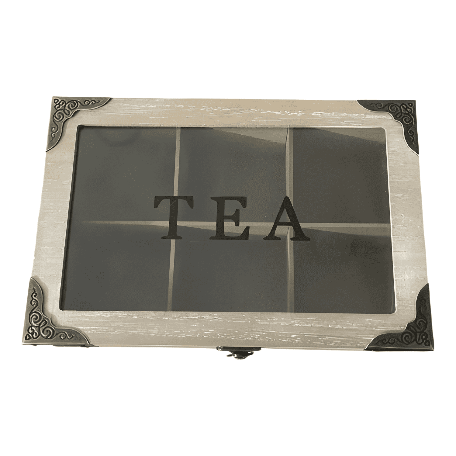 Mini caja para almacenar bolsas de té 6 compartimientos-0