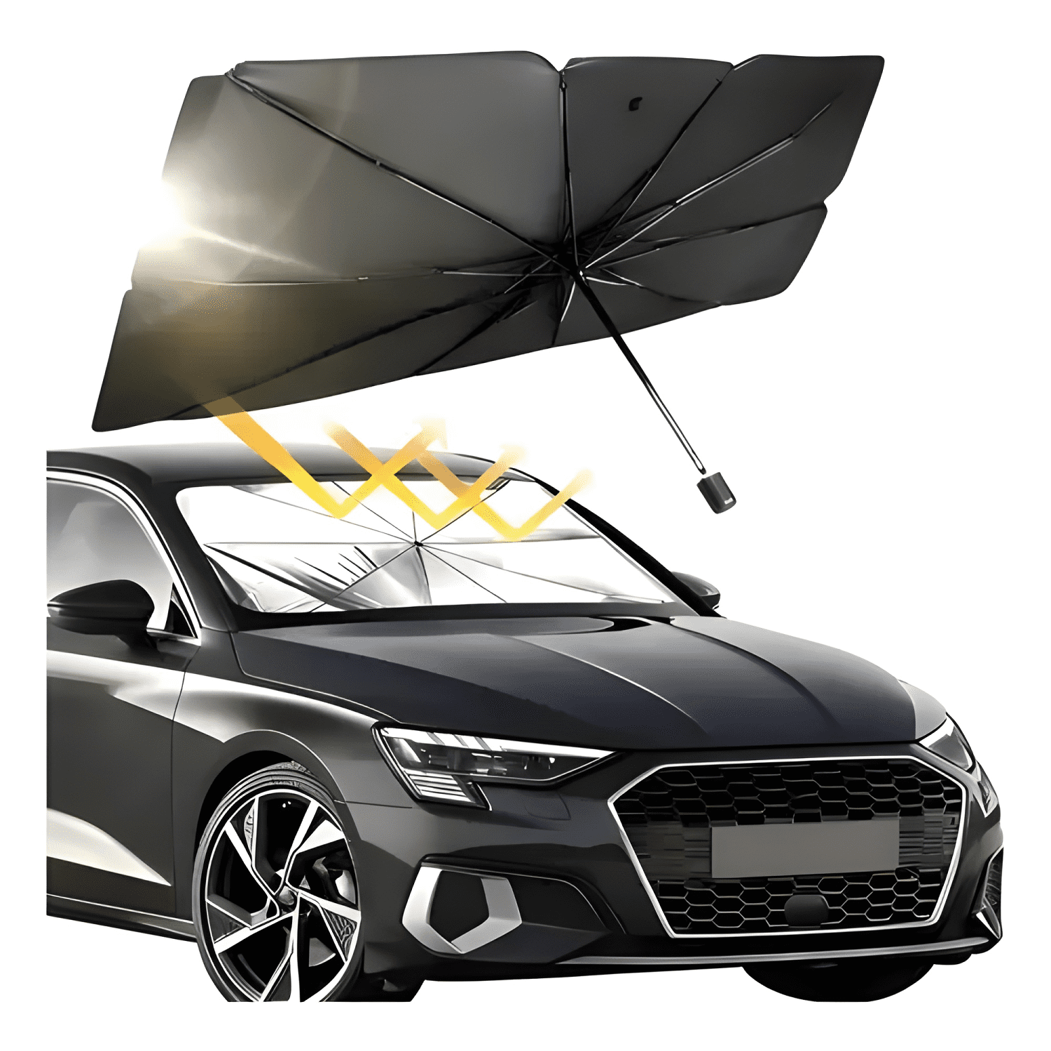 Quitasol Parasol Parabrisas Auto Tipo Sombrilla Cubre Sol II-1