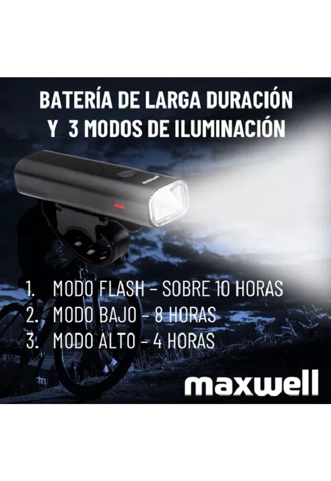 Luz bicicleta set delantera trasera usb impermeable aluminio negro-2
