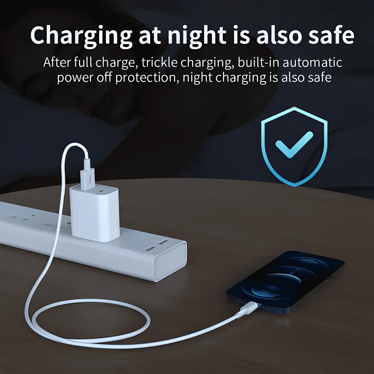 Cable cargador 1 metro para iphone 11 12 13 14 Blanco #19-2