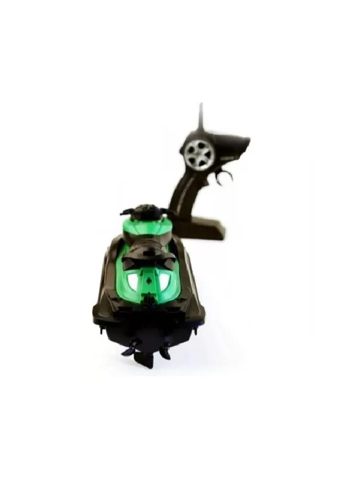 Jetski speedboat remote, control remoto rápido, moto acuática verde-2