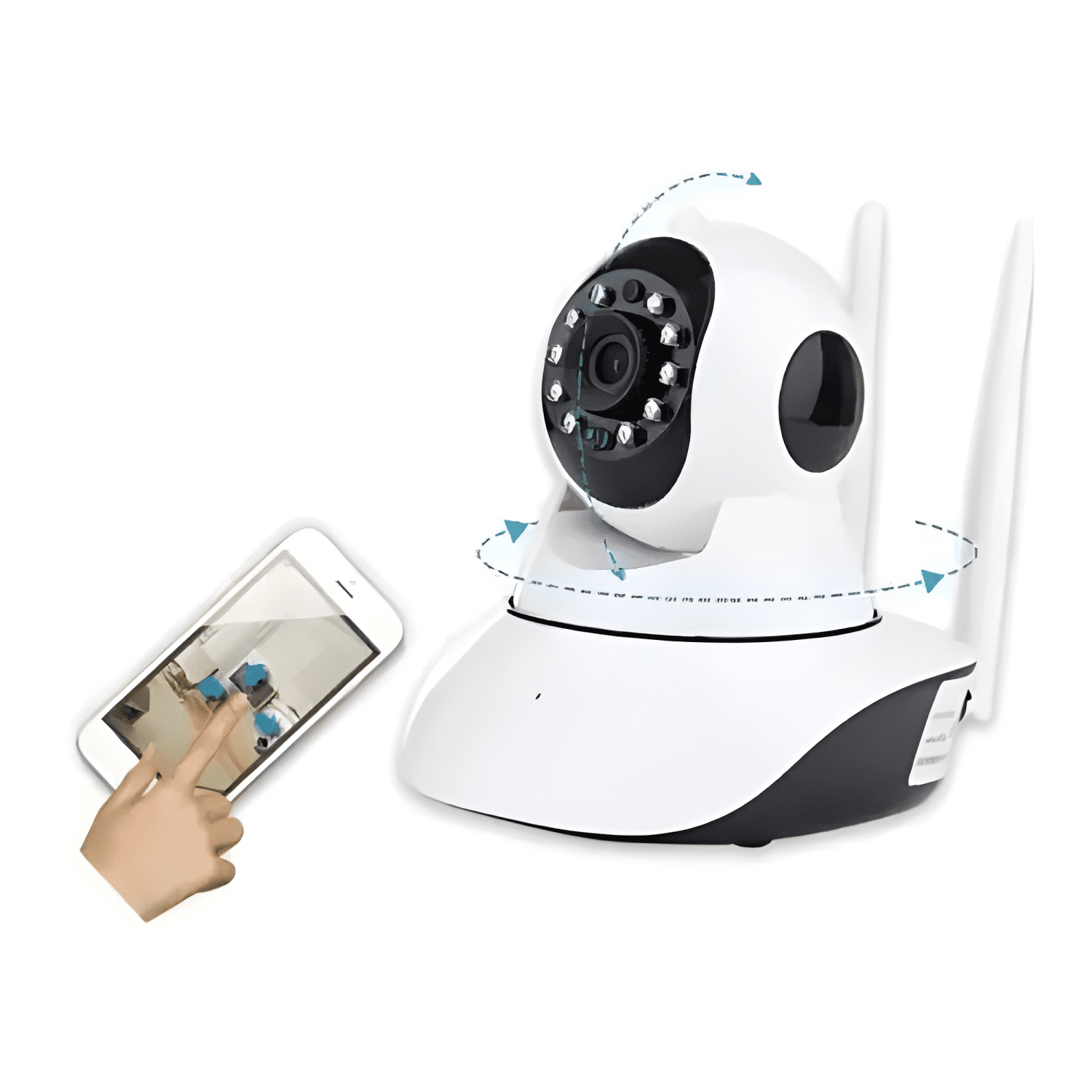 Pack X2 Camara Robotizada 2 Antenas Ip de Seguridad Wifi Hd-4