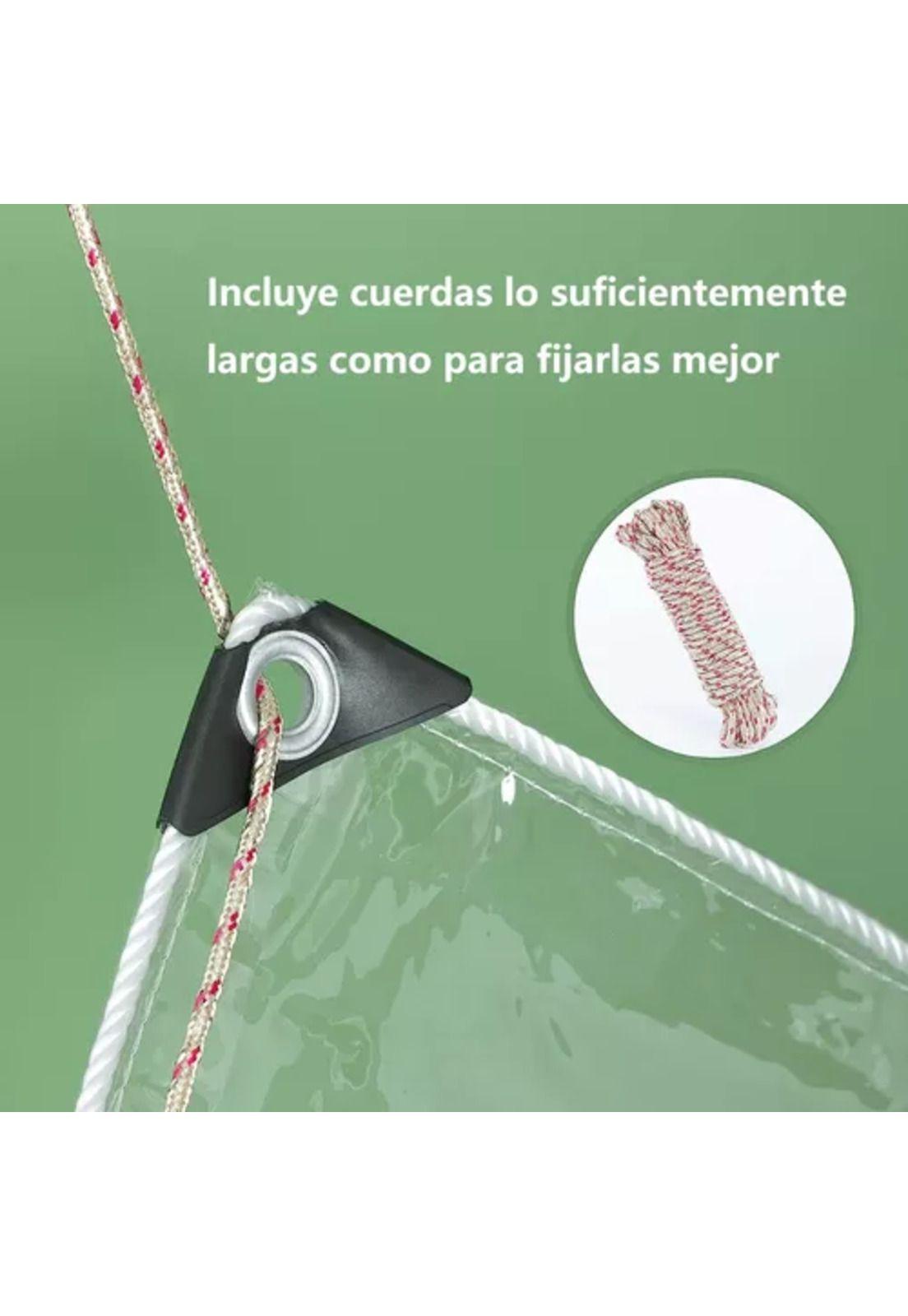 Cortina PVC Roller Transparente 3x2m para Terraza-6