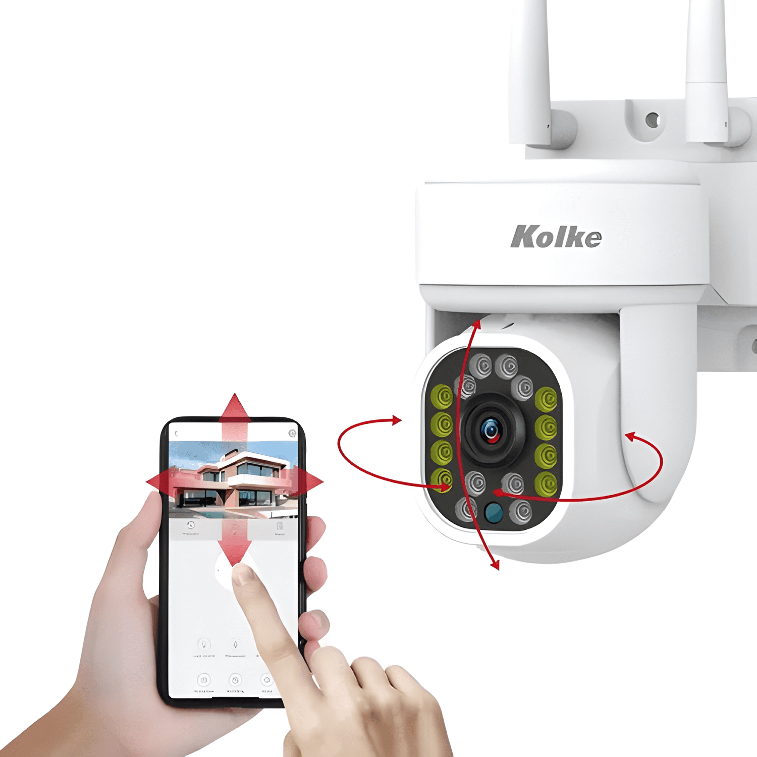 Cámara de Seguridad Kolke Wifi IP Exterior 5G 2.4G Alarma-3