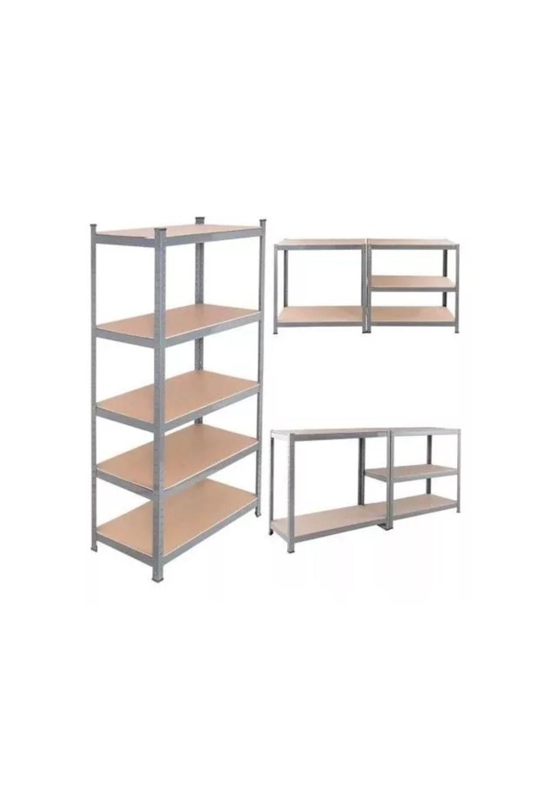 Estante Rack Metálico 180x90x40cm Galvanizado Imsi Home Color Plateado-3