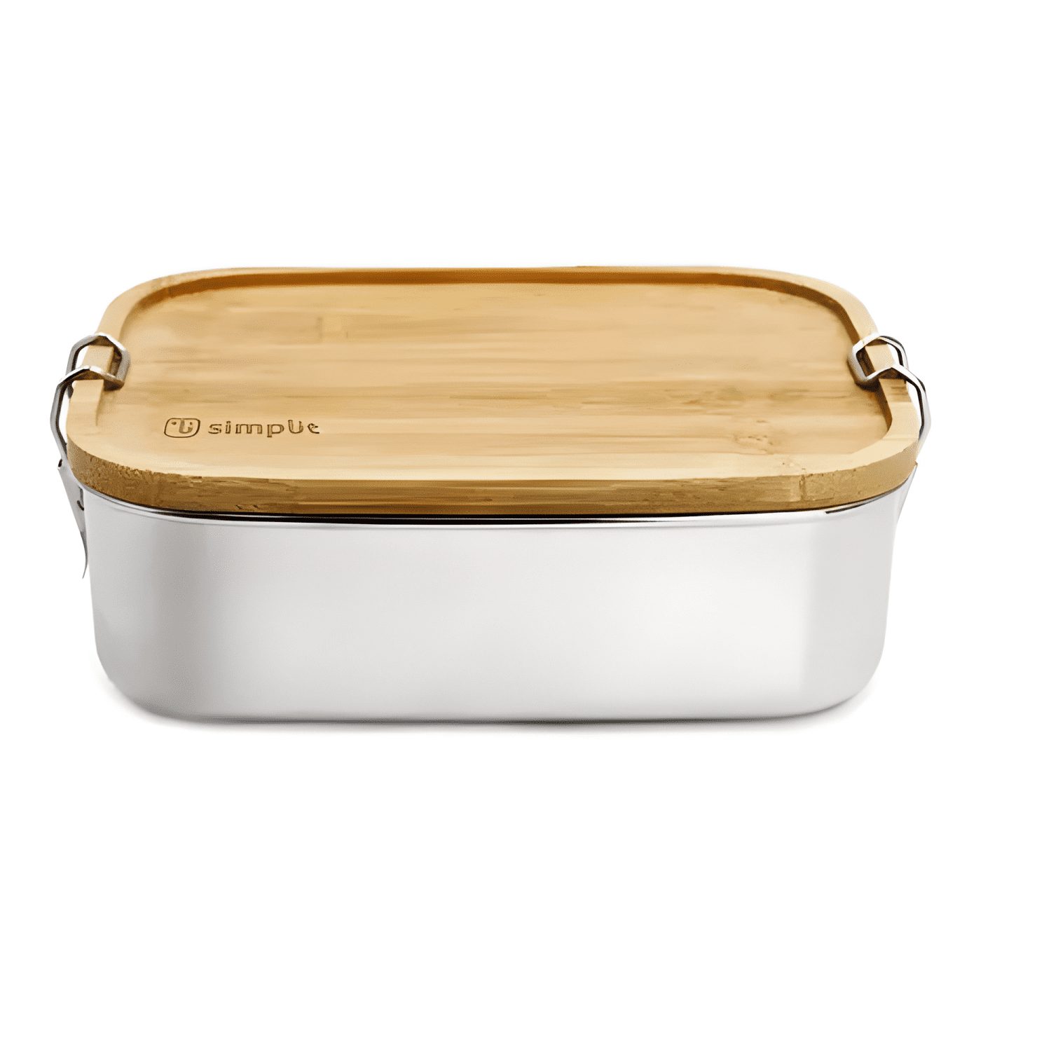 Tupper de acero inoxidable tapa madera 800 ml-0