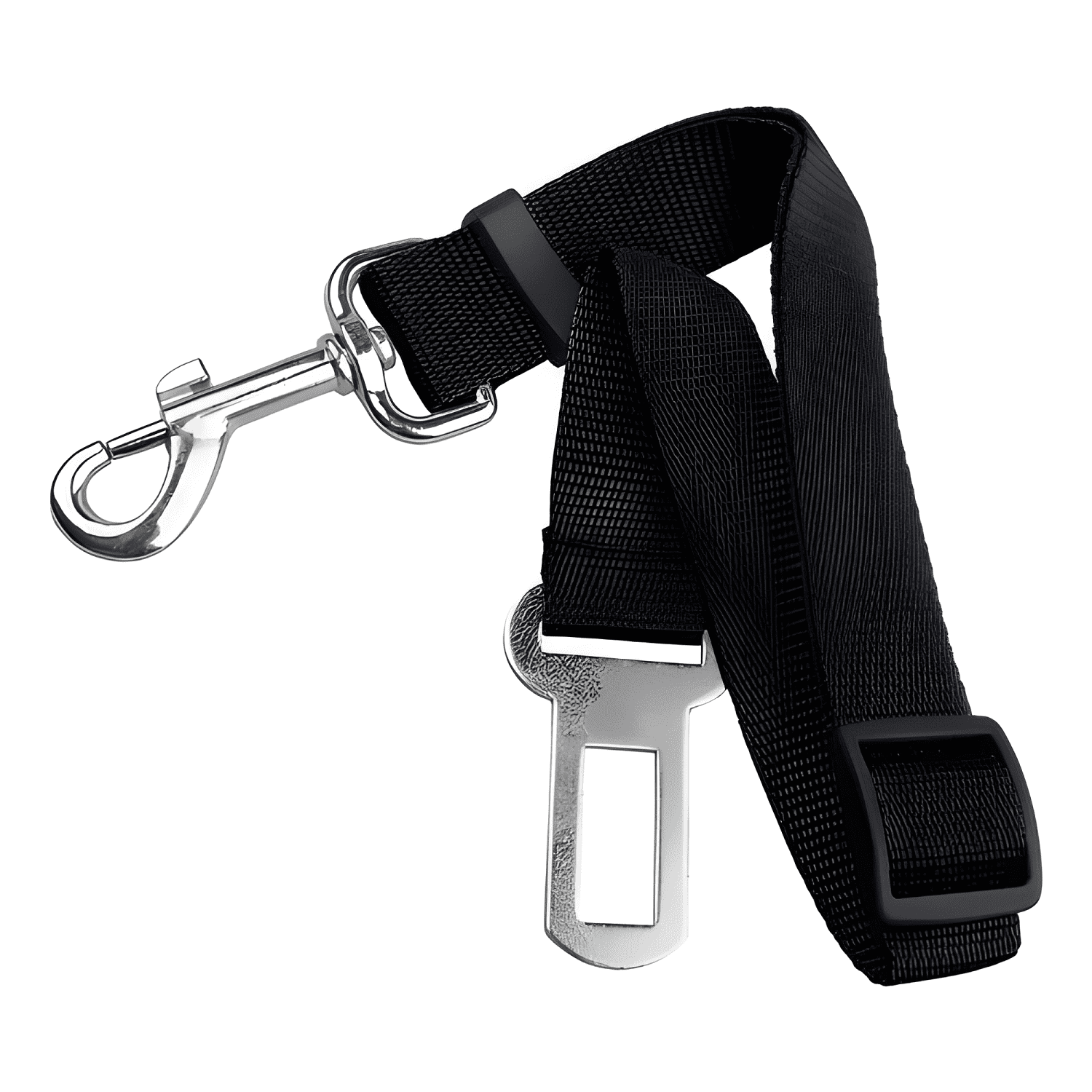 Cinturón seguridad para perros nylon ajustable the Negro-2