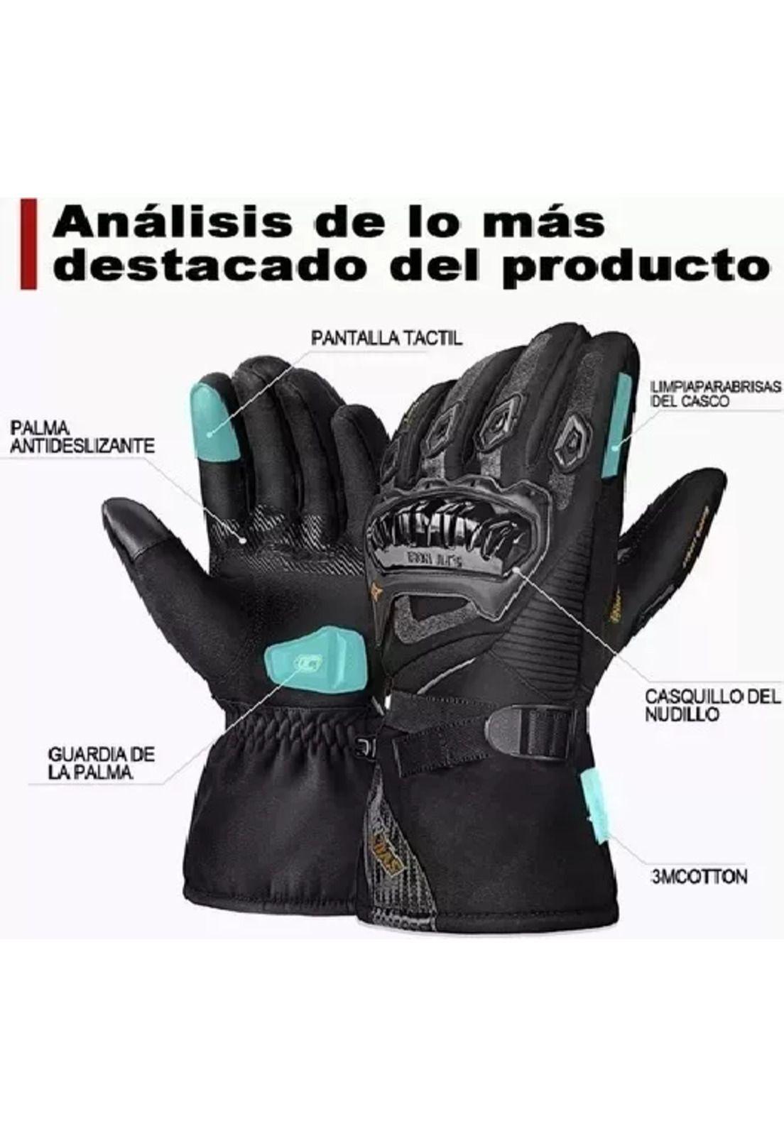 Guantes Suomy invierno impermeable para motociclista térmico, talla XL-4
