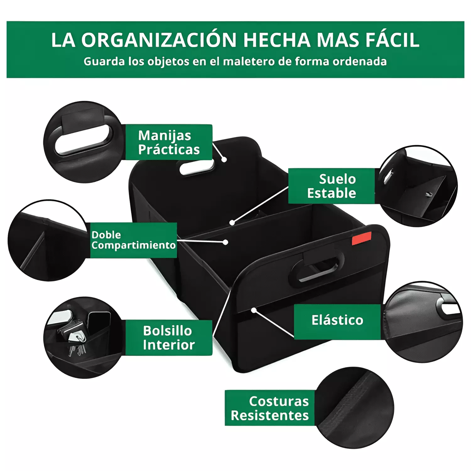 Caja Organizadora De Maleta Auto Bolso Maletero Plegabl #840-2