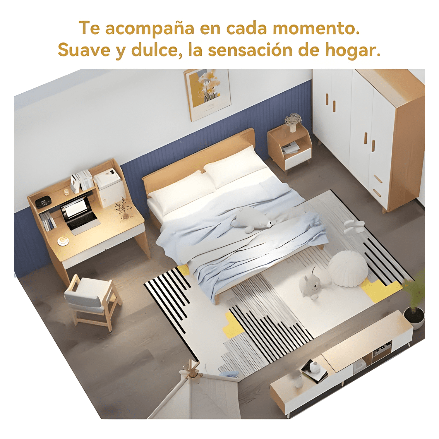 Escritorio con estanteria 80*110cm cajón gabinete oficina-2