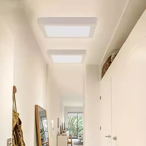 Pack 5 panel led cuadrado 18w luz neutra 4000k color blanco-3