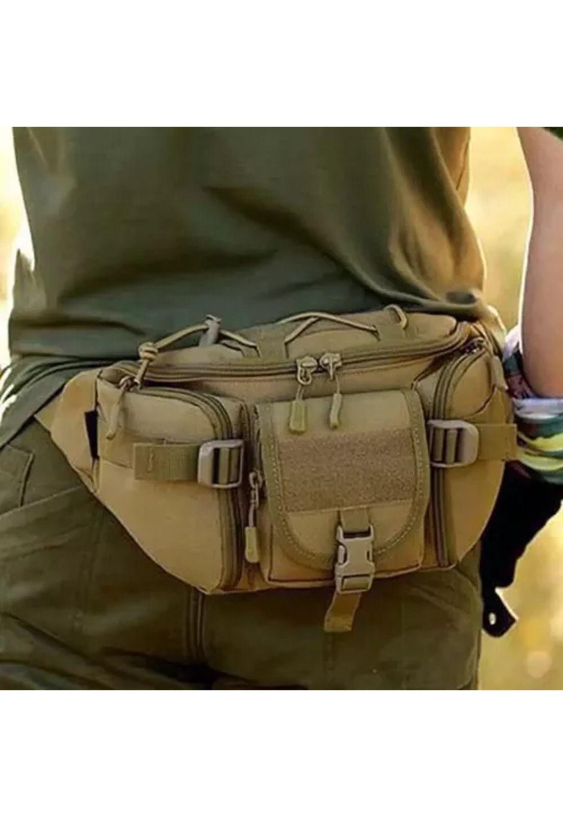 Banano de senderismo trekking outdoor táctico militar café-3