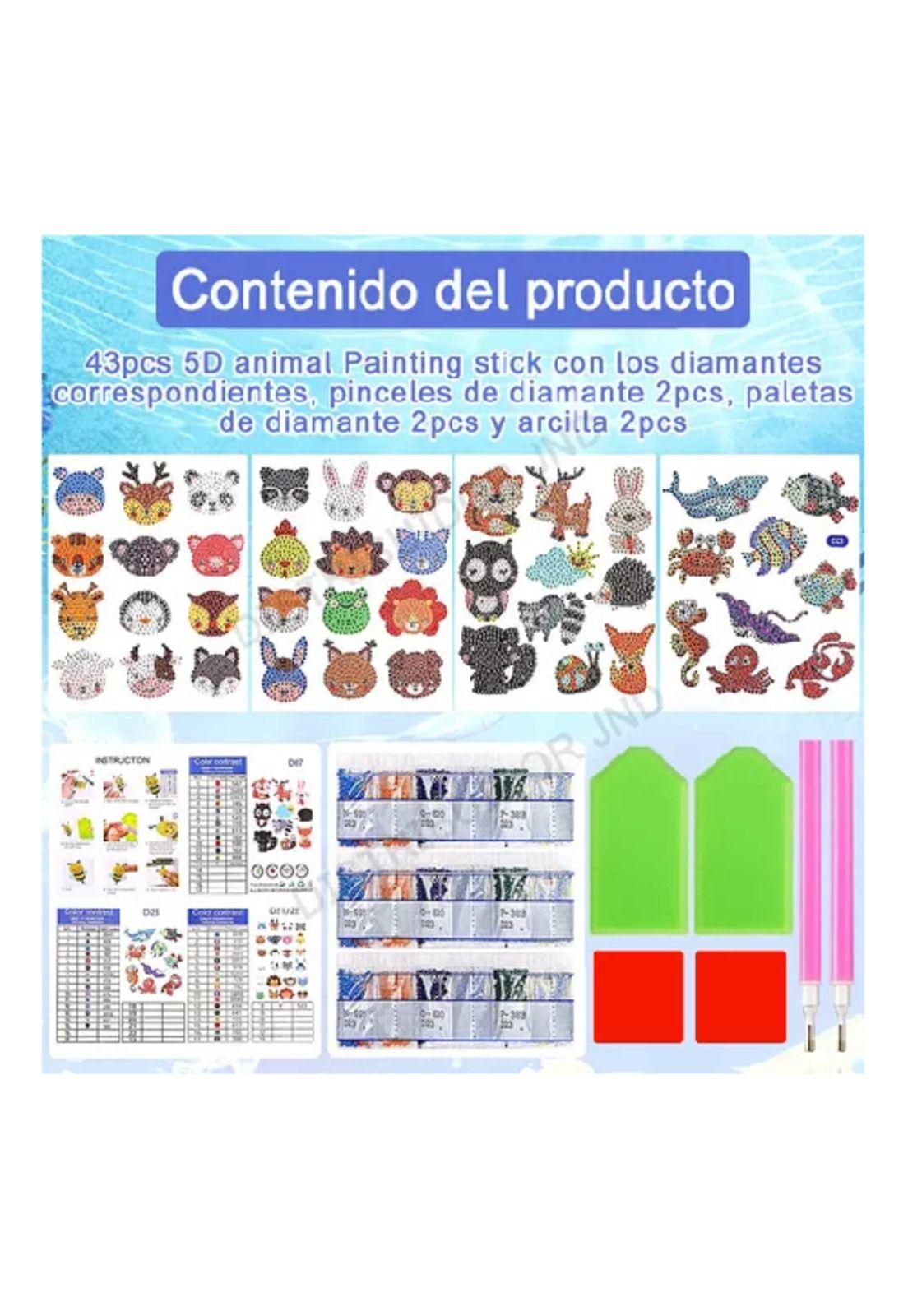 Kit de 43 herramientas DIY para pintura diamante 5D de animales-2