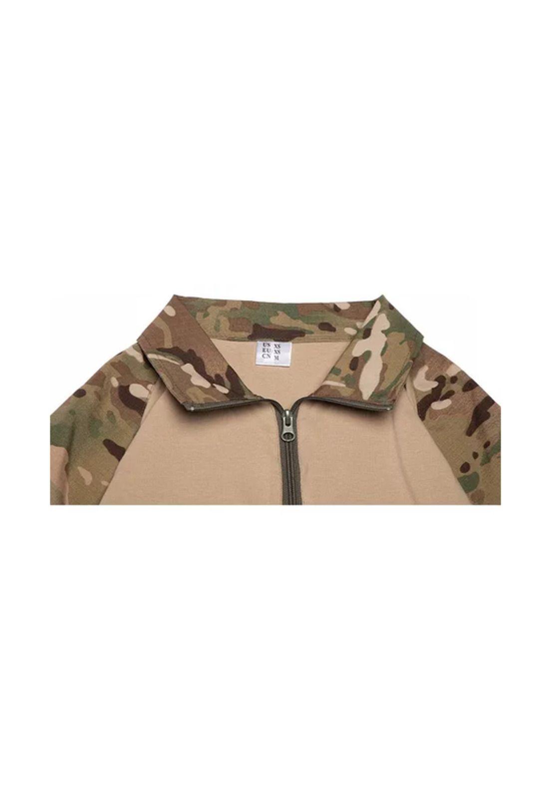 Polera Táctica Combat Shirt Militar Airsoft, Color Multicam, Talla L-3