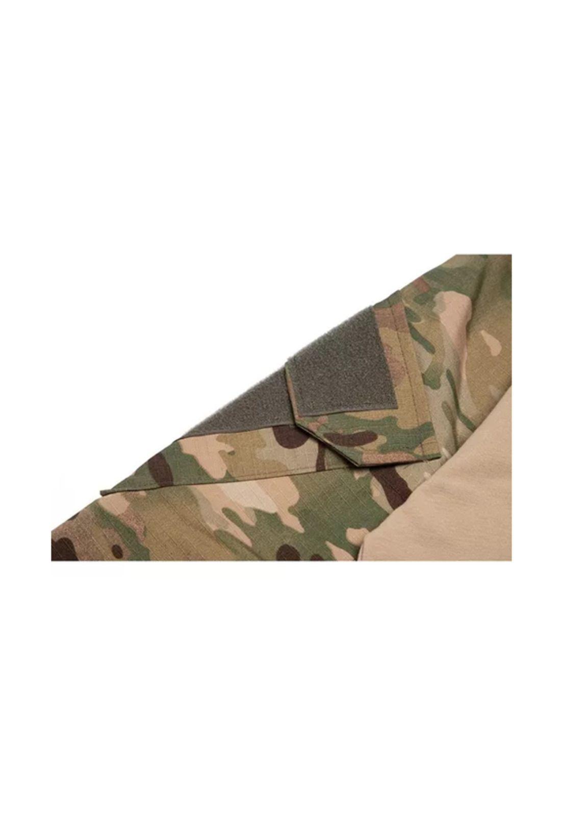 Polera Táctica Combat Shirt Militar Airsoft, Color Multicam, Talla L-4
