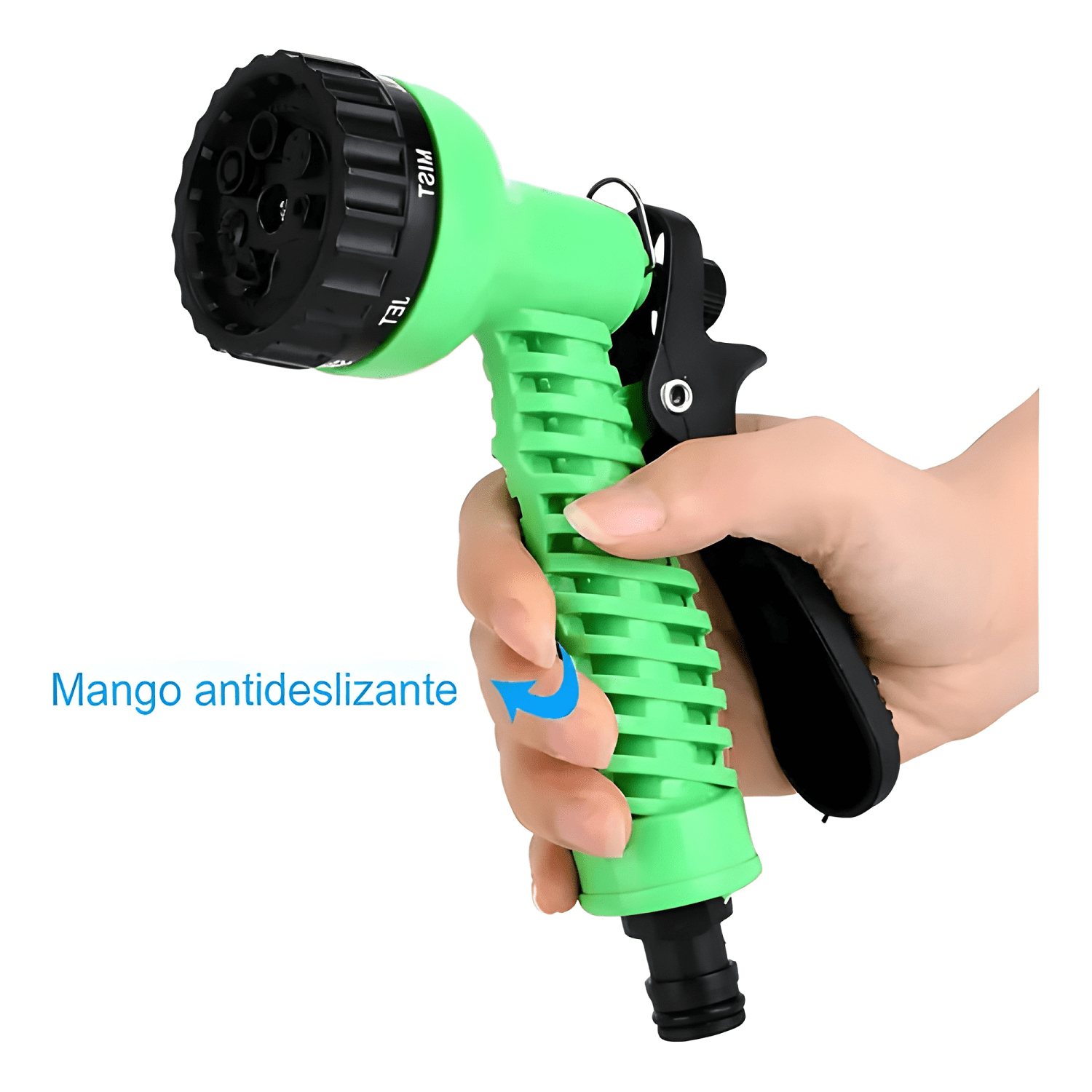 Manguera agua con pistola retractil expandible 22.5m Azul-4