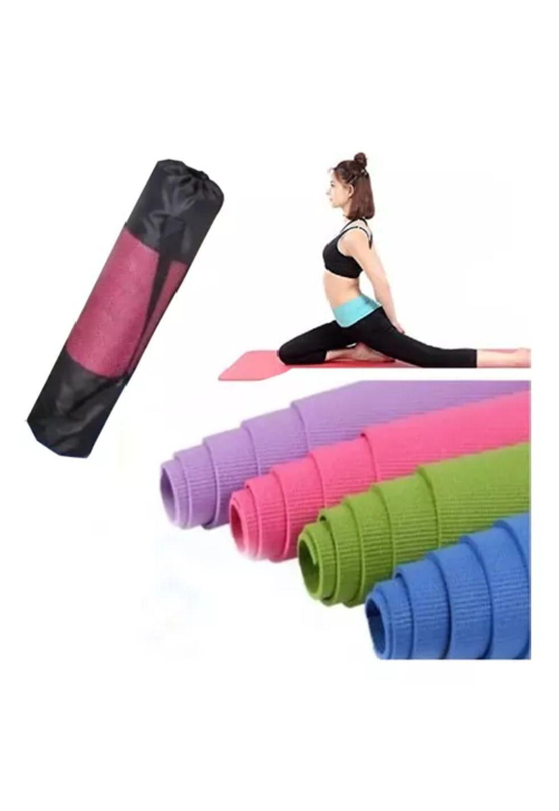 Colchoneta mat de yoga, manta con bolso, 4 mm, 173x61 cm, naranja-5
