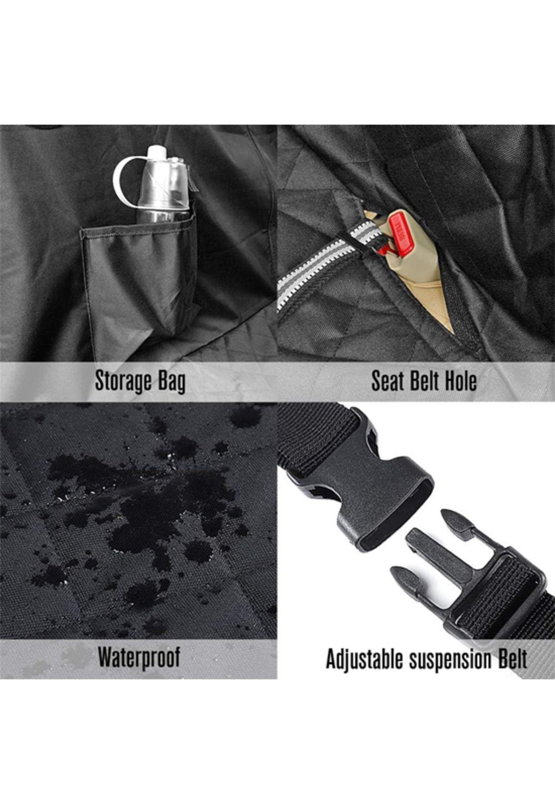 Protector asiento funda de auto para mascotas perros gatos negro-3