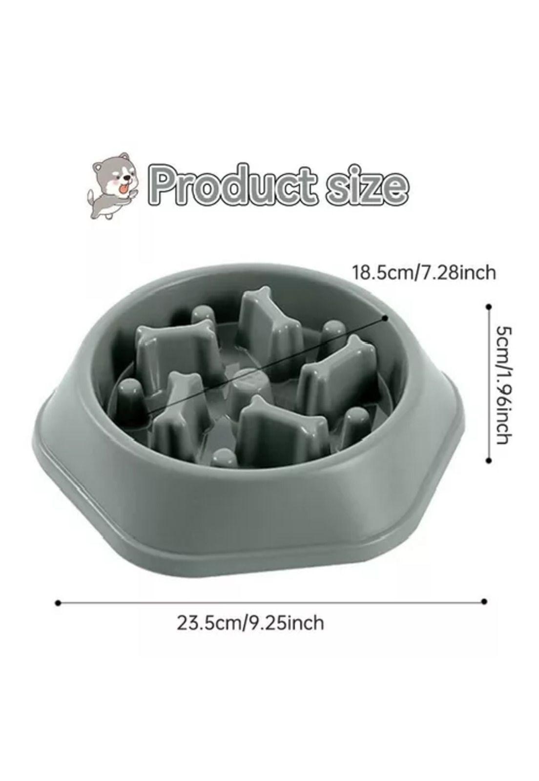 Plato antiansiedad come lento para perros, color turquesa-1