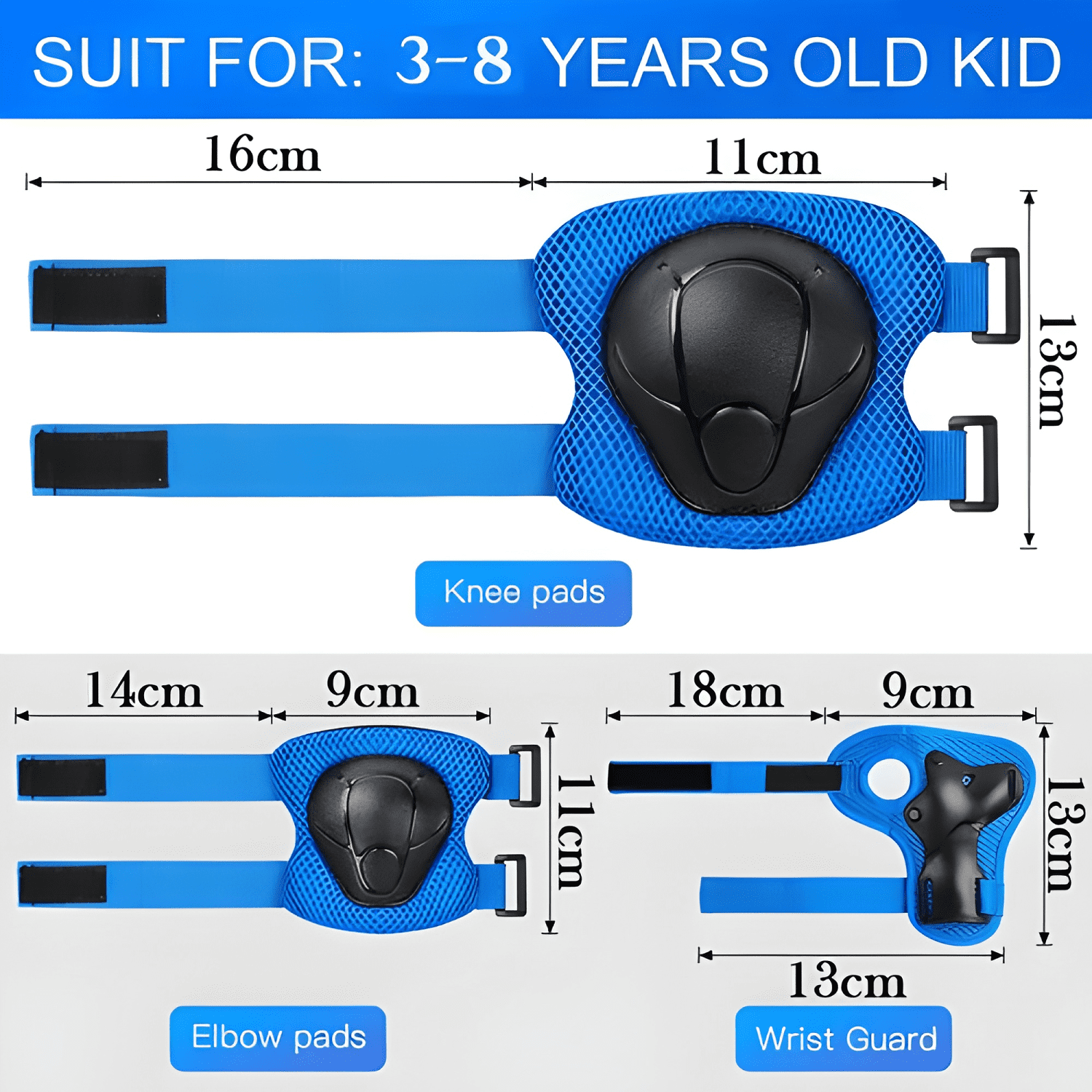 Set de protección para niños codera rodillera muñequera-1