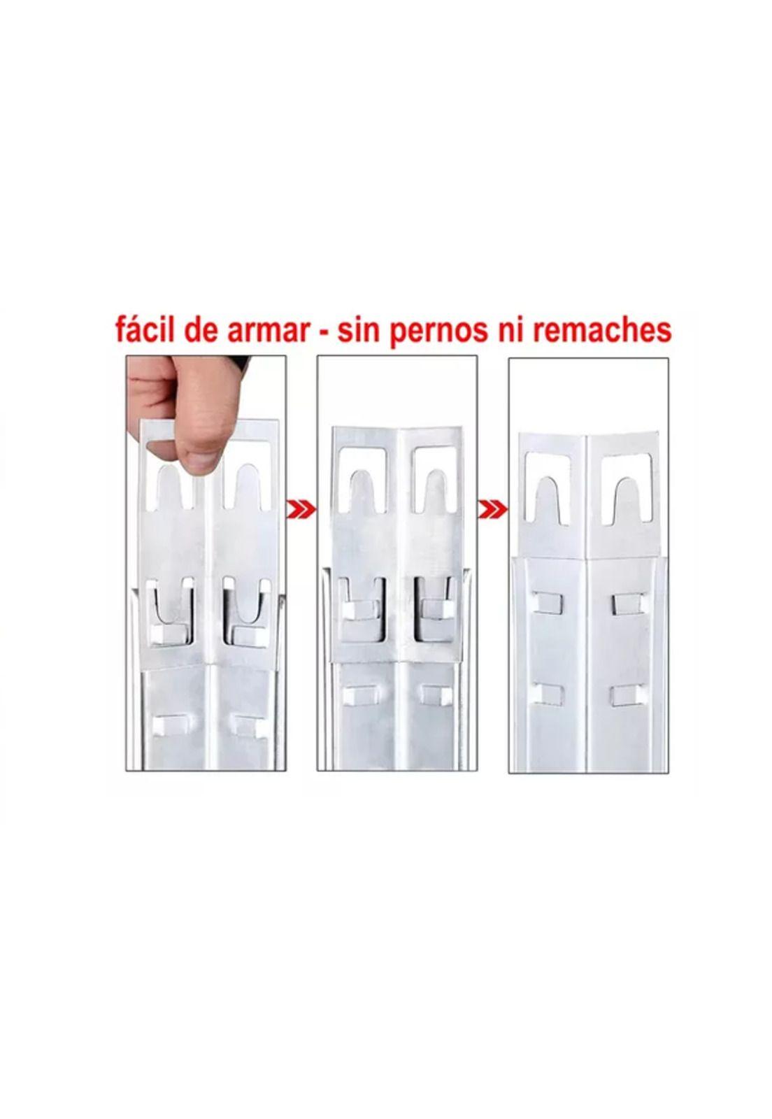 Estante Acero Galvanizado y MDF 180x90x40cm Max 875kg-3