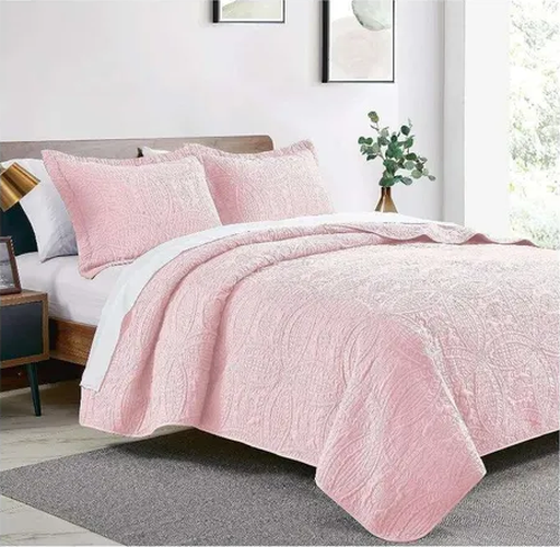 cubrecama quilt reversible 264x228 king + 2 fundas-0