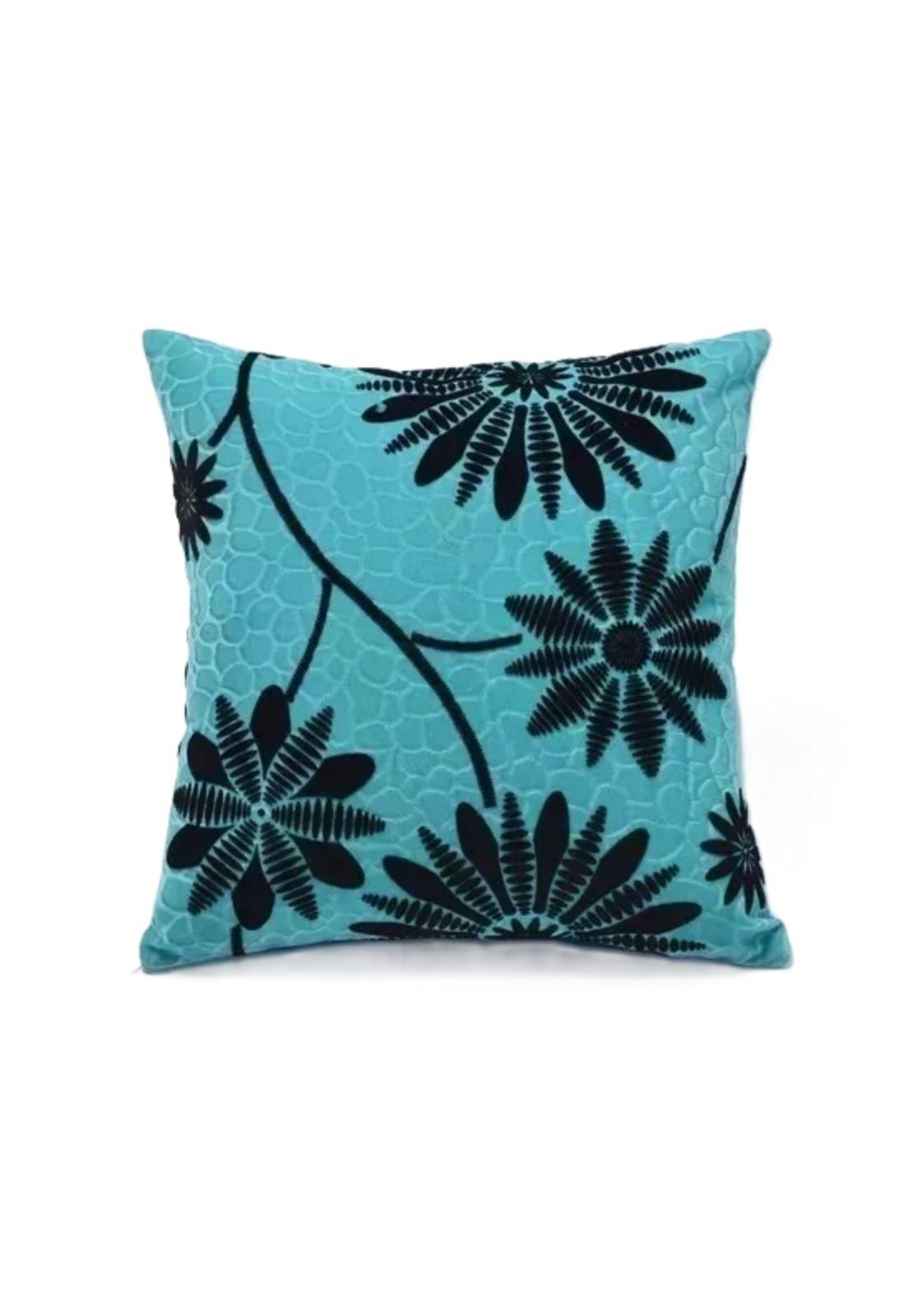 Fundas de Cojín con Diseños y Colores 43x43 cm - Girasol Turquesa-0