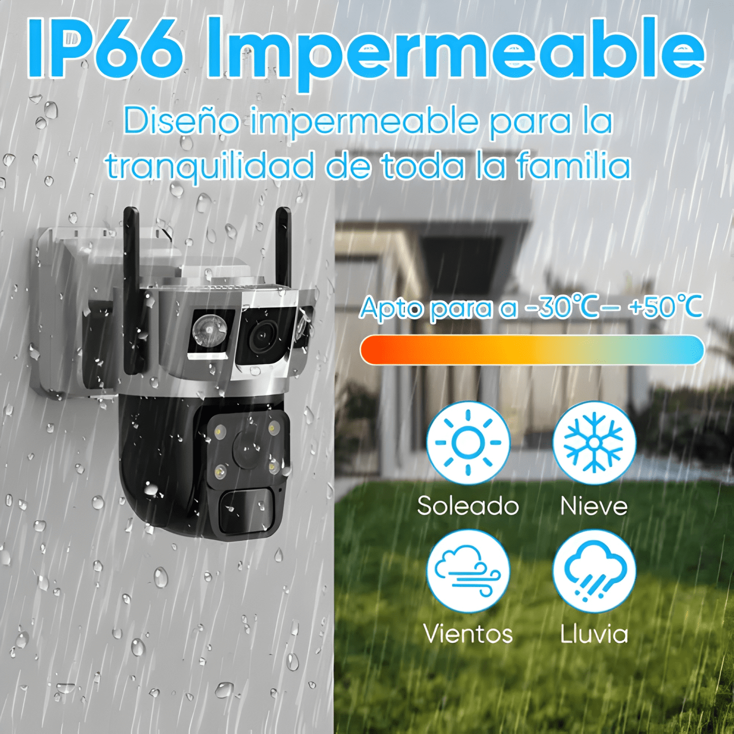 Cámara Vigilancia Solar 3 Lentes T94 Seguridad Exterior 4mp-2
