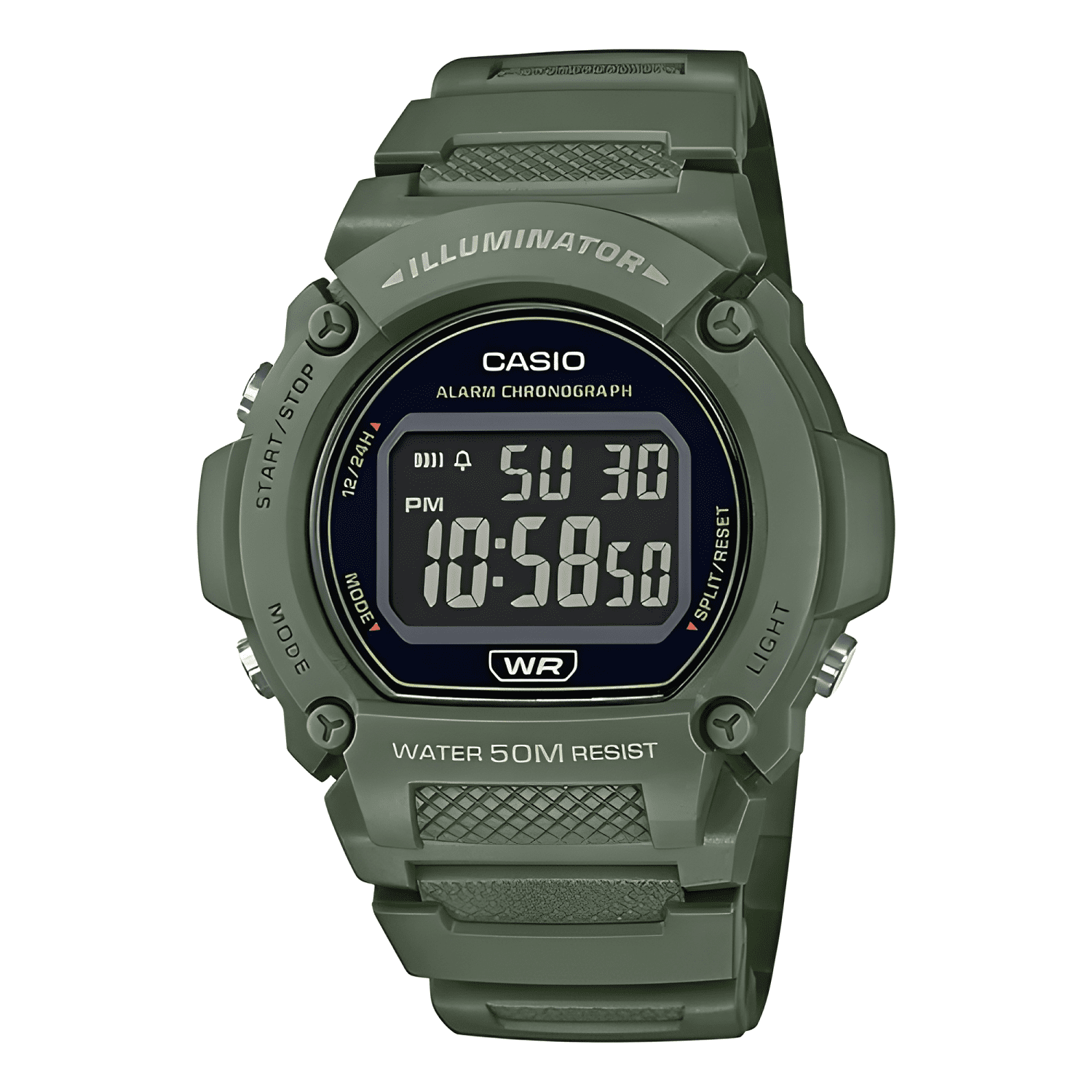 Reloj pulsera digital casio w-219hc-3bvdf con correa de-0