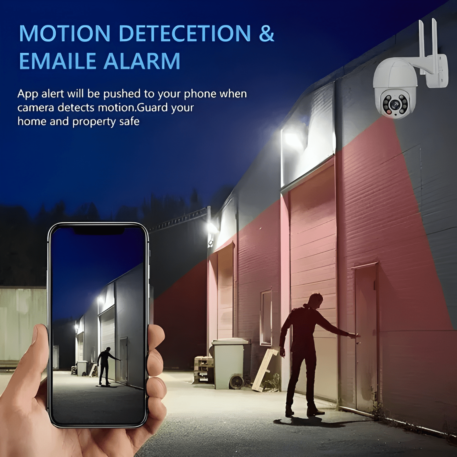 Cámara Ip con Movimiento Infrarrojo Impermeable Wifi Full Hd-2