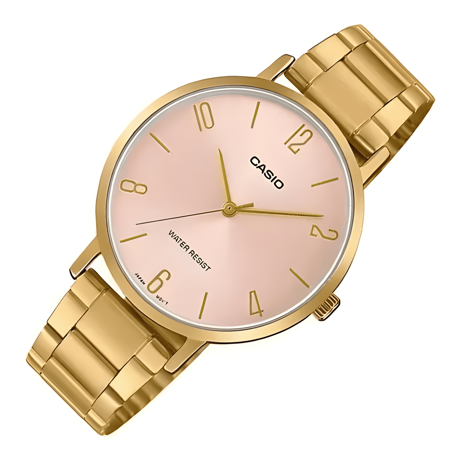 Reloj casio para mujer de acero inoxidable con Dorado-4