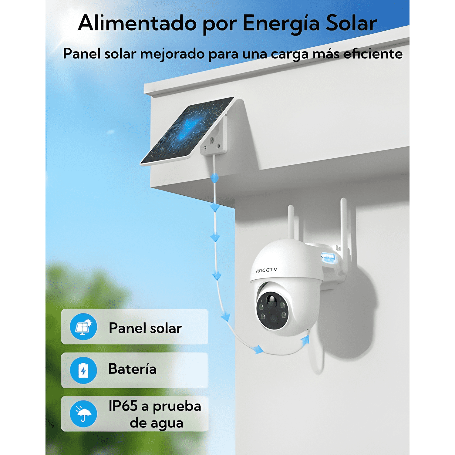 Arcctv Cámara Seguridad Solar Exterior 4MP 5G Wifi 360°-2